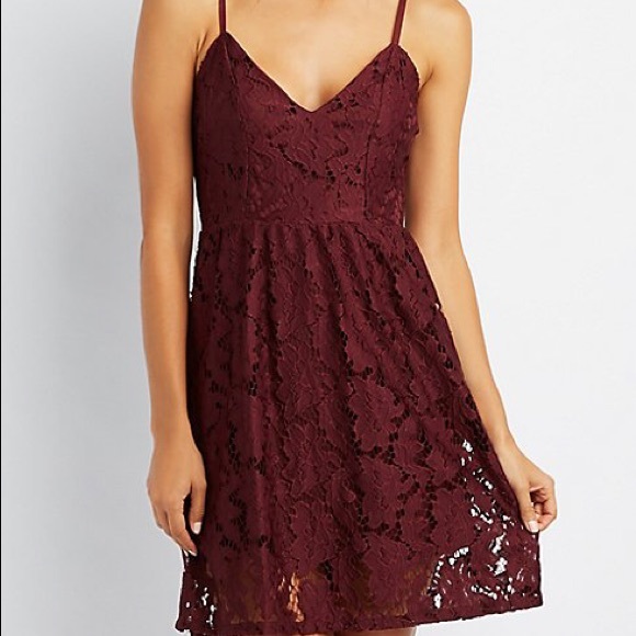 charlotte russe red lace dress